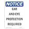 Signmission OSHA, Ear & Eye Protection Required, 18in X 12in Alum, 12" W, 18" H, Portrait, OS-NS-A-1218-V-11611 OS-NS-A-1218-V-11611 - alternate 1
